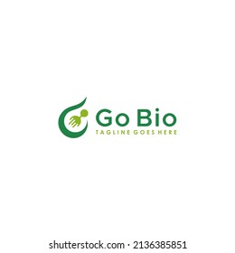 Minimalist leaf and network icon logo design for eco friendly branding