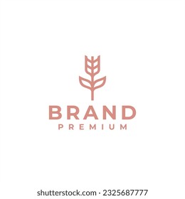 minimalist leaf tree logo design