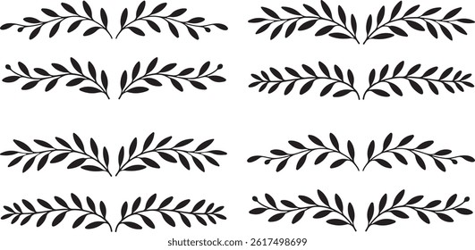 minimalist leaf vector decoration art