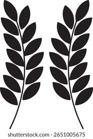 Artes de Ilustración vectorial de hojas minimalistas