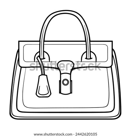 Minimalist leather purse icon in vector format.