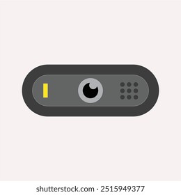 Minimalist lens web camera cartoon. creative online recording camera, symbol black, graphic capture, photography focus lens web camera sign. isolated symbol vector illustration