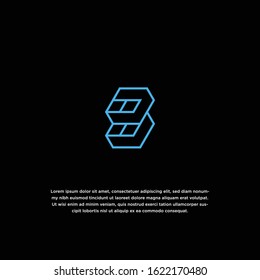 Minimalist letter B initial logo icon design template vector illustration