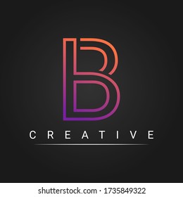 Minimalist Letter B Logo Design Template Stock Vector (Royalty Free ...