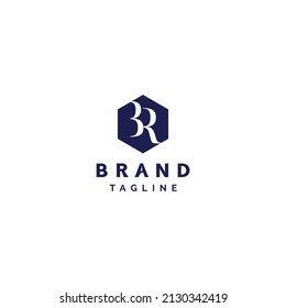 Minimalist Letter BR Logo Design
