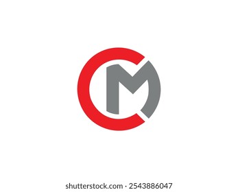 Minimalist Letter CM  Logo Design 