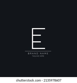 Minimalist Letter E logo icon design.