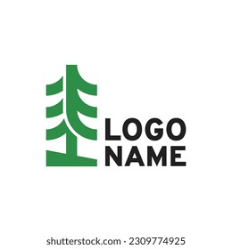Minimalist letter E and a tree logo.