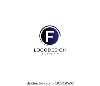 Minimalist letter F Logo Design