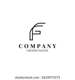 Minimalist Letter F logo for your brand