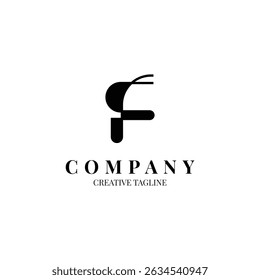 Minimalist Letter F logo for your business. Logo design template