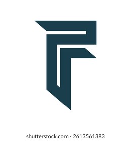 Minimalist Letter F Vector Icon Design