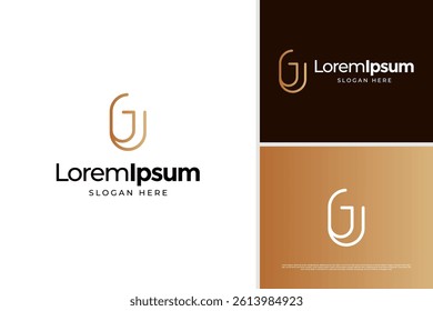 Minimalist Letter G logo design. Elegant E G logo vector template