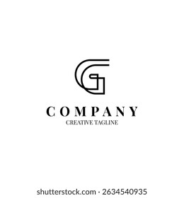Minimalist letter G logo for your business in luxury concept. Logo design template