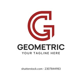 Minimalist letter g monoline style