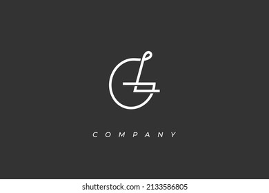 Minimalist Letter GL LG Monogram Logo