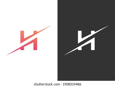 Minimalist Letter H abstract logo template and H modern and creative abstract logo design concept.