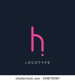 Minimalist Letter H Dots Awesome Monogram Stock Vector (Royalty Free ...