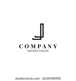 Minimalist letter J logo for your business in luxury concept. Logo design template