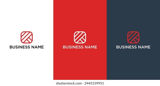 Minimalist letter K emblem, perfect for corporate branding projects