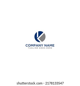 Minimalist letter k logo design abstract graphic for business brand identity