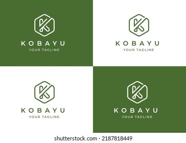 Minimalist letter K logo design template with circle shape, vector illustration