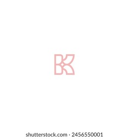 minimalist letter K vector illustration