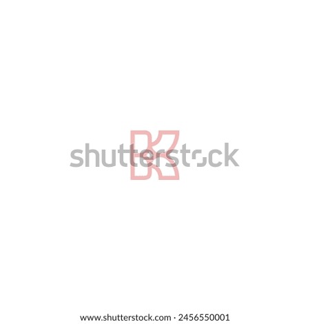 minimalist letter K vector illustration