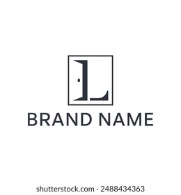 Minimalist Letter L and Door Logo Concept