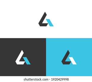 Minimalist Letter A LA Logo Design , Editable in Vector Format 