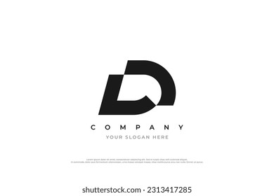 Minimalist Letter LD or DL Monogram Logo Design Vector