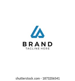 Letra minimalista Vector de concepto de logotipo A.