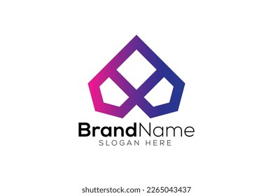 Minimalist letter a logo design template