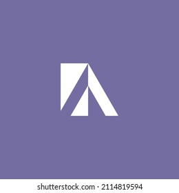 minimalist letter a logo template vector set. Initial letter A logo vector design template