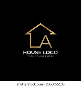 minimalist letter A luxurious house logo vector design for real estate, home rent, property agent