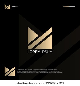 Minimalist letter M logo design