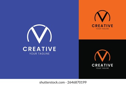 Minimalist letter M logo design for your business