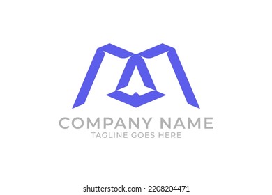 minimalist letter m, simple letter m logo design, company logo design 