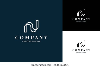Minimalist letter N logo design for your business. Monogram luxury logo