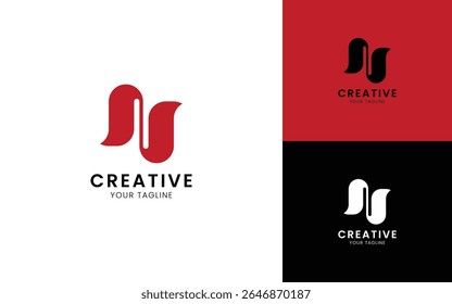 Minimalist letter N logo design for your business