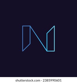 Minimalist Letter N Logo - Vector Template