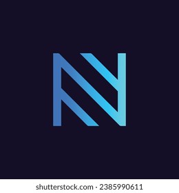 Minimalist Letter N Logo - Vector Template
