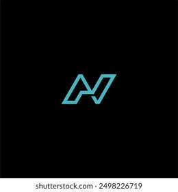 minimalist Letter AN or NA logo concept vector icon