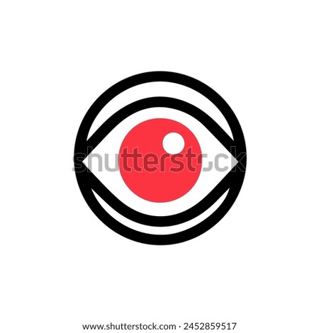 MInimalist Letter O Logo with  an Eye at Its Center