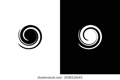 Minimalist Letter o twist vector logo. Modern Spiral vector logo. abstract Spiral.