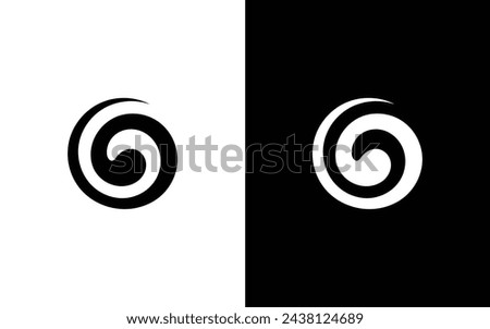 Minimalist Letter o twist vector logo. Modern Spiral vector logo. abstract Spiral.