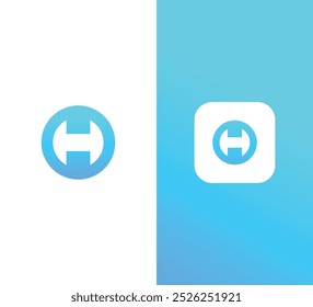 Minimalist Letter OH Logo Design