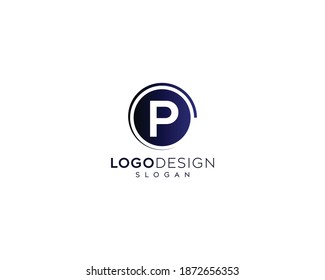 Minimalist letter P Logo Design