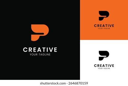 Minimalist letter P logo design for your business