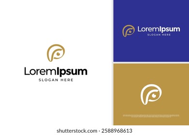 Minimalist letter P O or O P monogram logo vector design. Luxury of Initial P or O unity logo design template